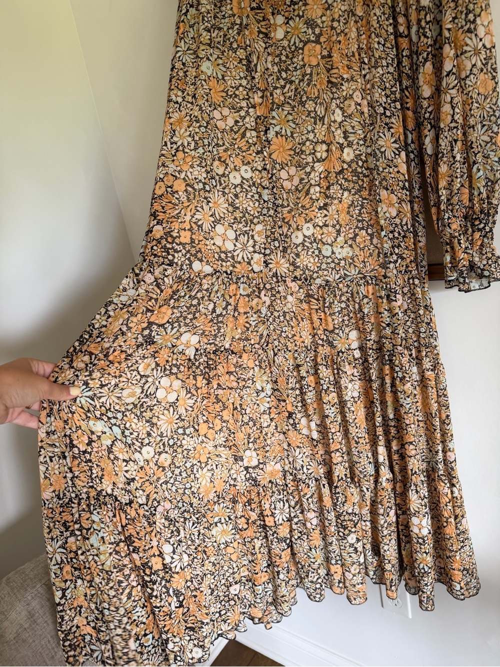 Free People Feeling Groovy Maxi Dress sz L NWT - Picture 7 of 11